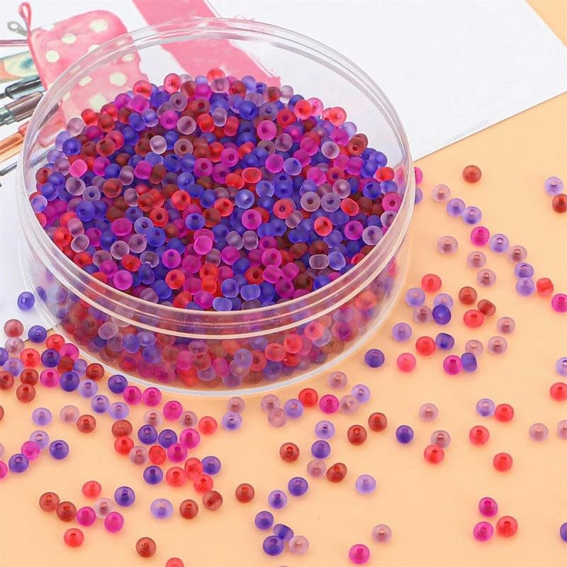 4500-30000 szt. 2/3/4 mm Mate szklane koraliki z nasionami do produkcji biżuterii kucyk koraliki ryżowe mini koraliki nasiona do bransoletki DIY koraliki perłowe nasiona