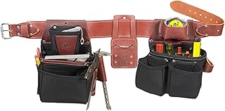 Occidental Leather OxyLights Framer Tool Belt Package with Double Outer Bag - Medium, Black - 22 Pockets & Tool Holders - Made in USA