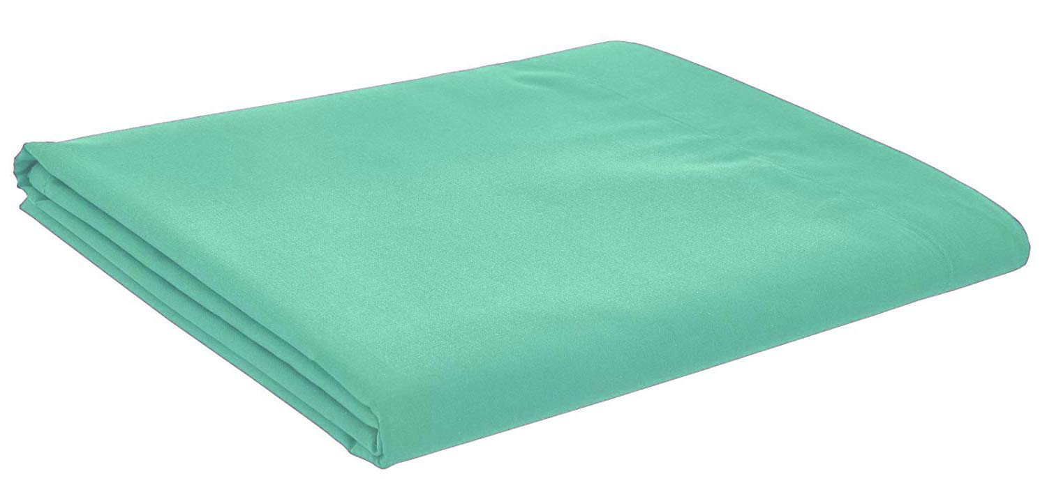 Amigozone Mint Green Easycare Pollycotton Percal Flat Sheet, King