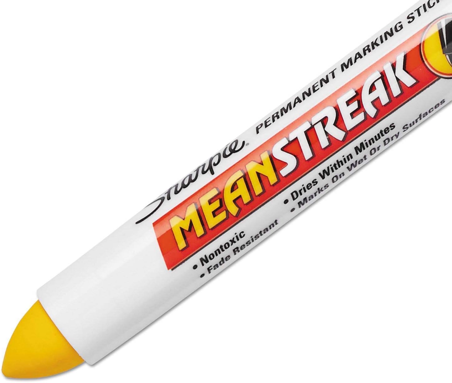 6 Pack Mean Streak Marking Stick, Broad Tip, Yellow by SANFORD INK (Catalog Category: Paper, Pens & Desk Supplies / Markers)
