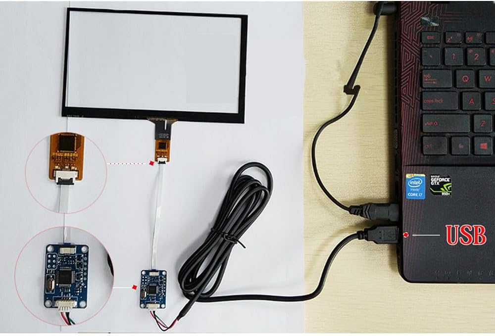 7 Inch 165mmx100mm GT911 6Pin IIC Universal USB Drive Capacitive Digitizer Touch Screen Panel Glass