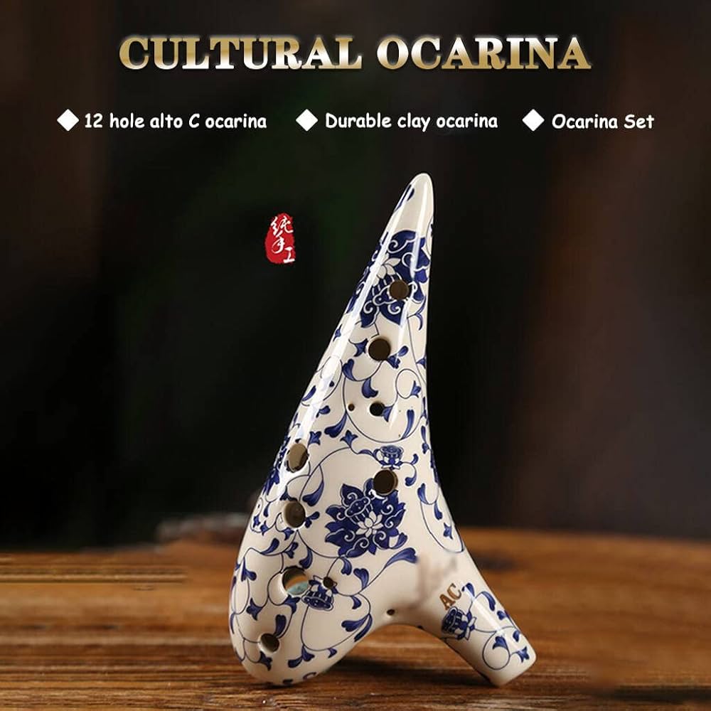 Amazon.com: 12 Hole Alto C Ocarina with Protective Bag, Hand