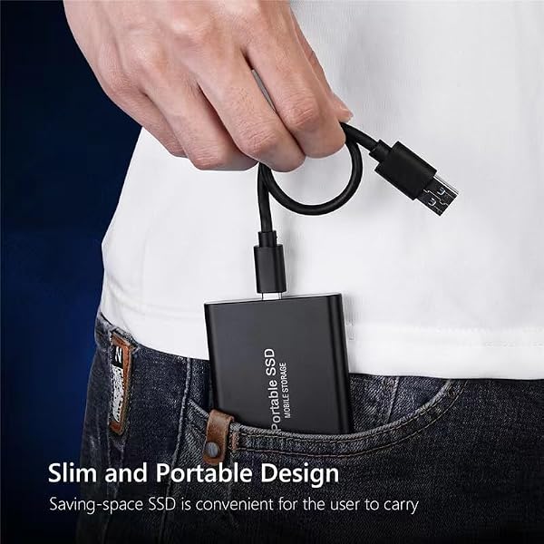 External Hard Drive USB 3.0 High Speed Transfer, Compatible with PC,Laptops for Storage Expansion,Black - 5