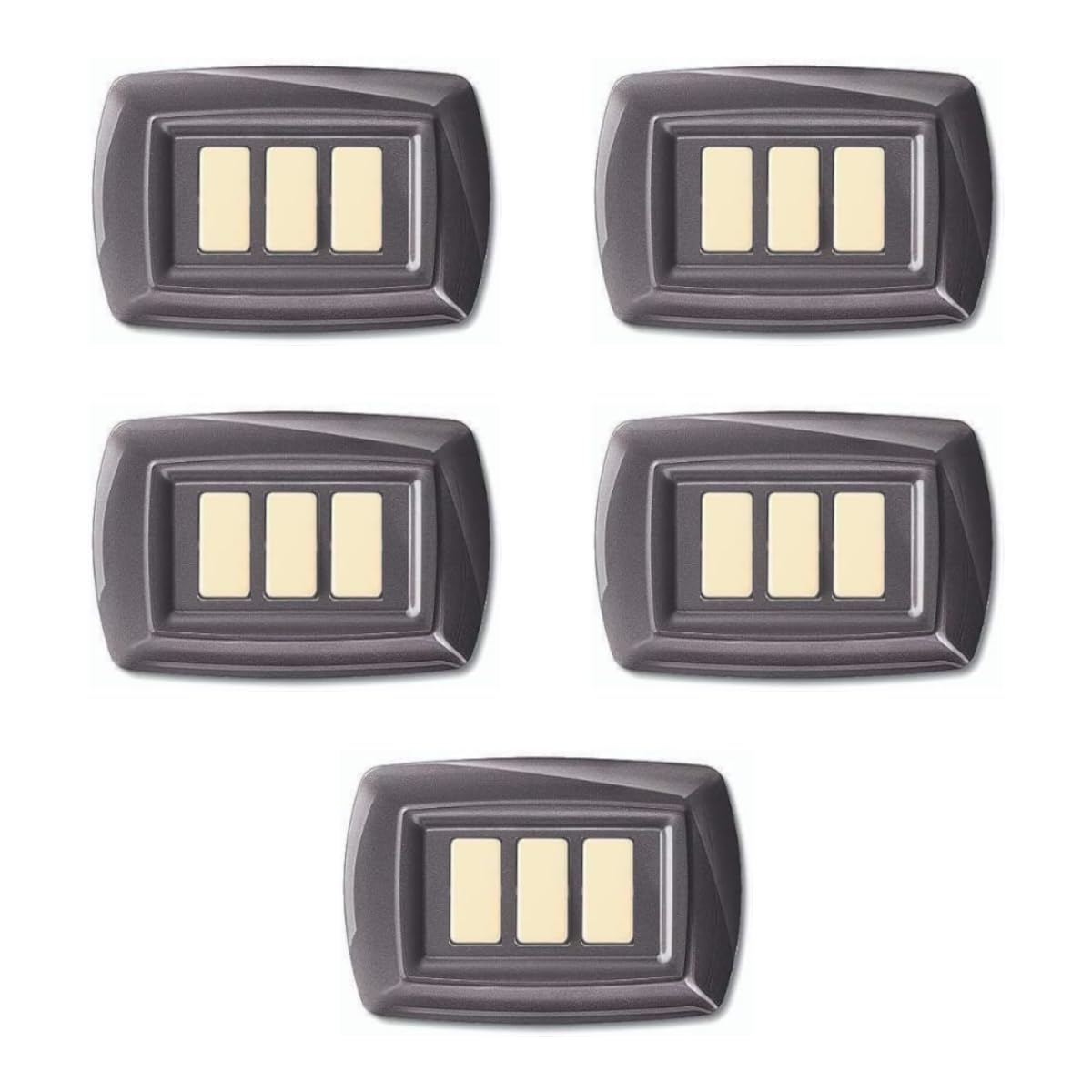 Plaques 3 modules Bticino MAGIC technopolymère aluminium nuit pour interrupteur