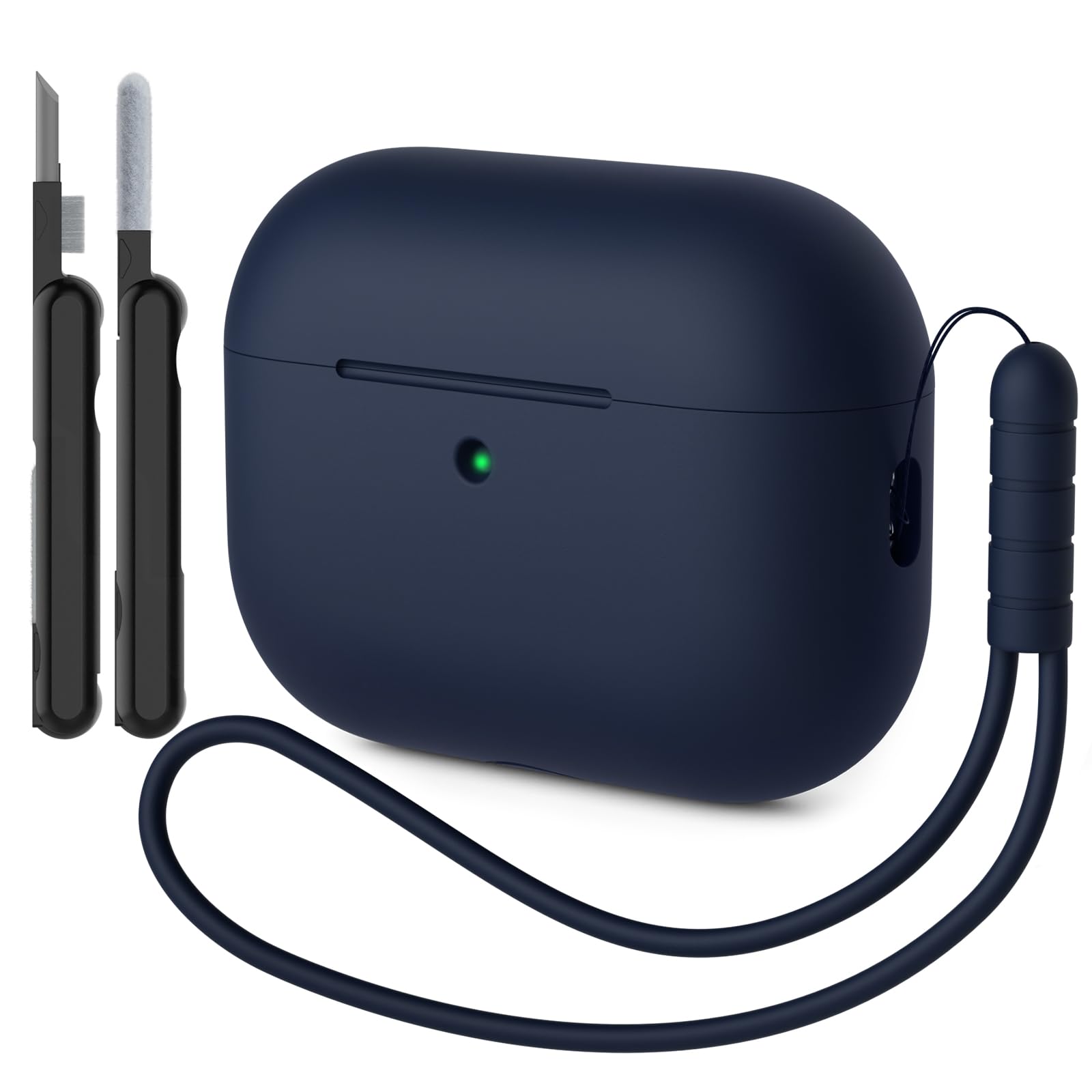 Funda para AirPods Pro 3 (2025) Case Cover, Anti-rasguños Fundas Protectora de Silicona Compatible con Airpods Pro 3.ª Generación con Kit de Limpieza e Lanyard de Silicona, Cloud Grey — view 17