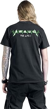 Metallica Tip Scales Hombre Camiseta Negro Vorne Bedruckt