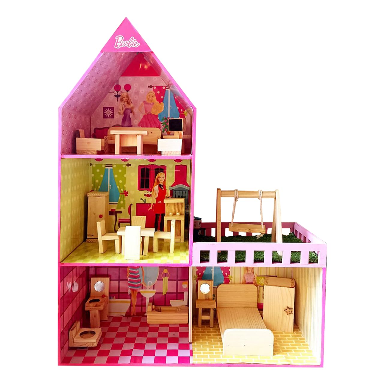 Buy Woodcraft Original Doll House Play Set Girls Doll House Play