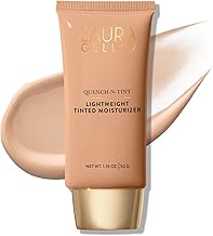 LAURA GELLER NEW YORK Quench-n-Tint Tinted Moisturizer - Sheer to Light Buildable Coverage - Natural Glow Finish - Lightweight Formula with Hyaluronic Acid, 03 Light/Medium