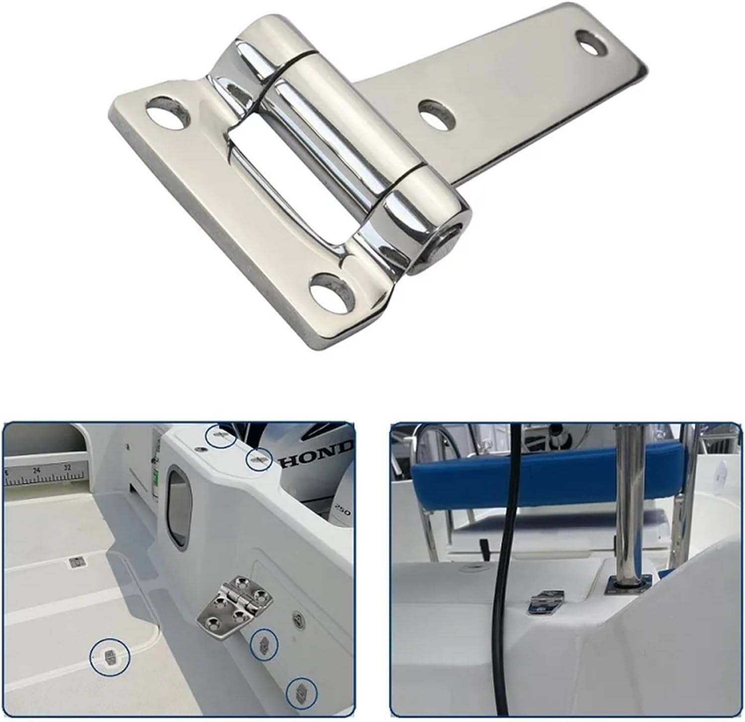 2PCS T Shape Hinge 135mm 304 Stainless Steel for Container Caravans Polish Marine Boat Hardware Counter Back Flap