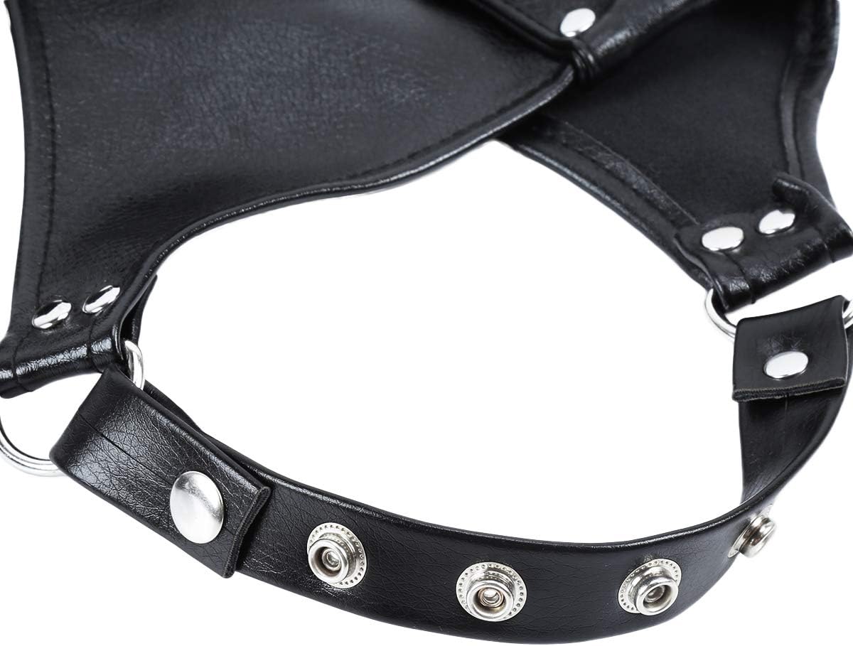 Black Adult Clothing, Fun Clothing, Performance Bondage Leather Clothing, Shoulder Protectors, Alternative Leather Chest Straps, and Shawls，BDSM