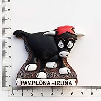 Vista 5 de Pamplona Navarra España 3D San Fermin - Imán de resina para nevera, recuerdos de viaje, hecho a mano, decoración del hogar y la cocina, regalo