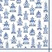 Boston International L033840 6.5 x 6.5 in. Paper Lunch Napkin Blue Pagoda Blue - Pack of 20