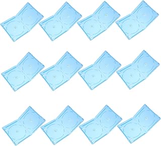 balacoo 12pcs Plastic CD Storage Case Rectangular Semi- Disc Organizer