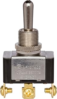 Morris Products Momentary Contact Toggle Switch – Heavy Duty, SPDT 3 Screw Terminals – On-Off-(On) – 1500V Dielectric Strength, 100,000 Mechanical Life Cycles – CURus Listed – 1.13” x .63” x .70”