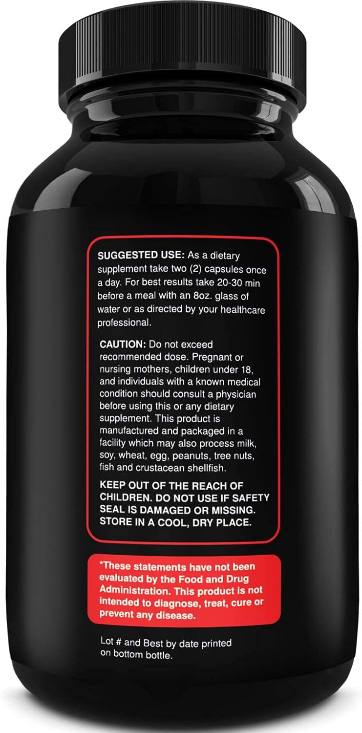 Nitric Oxide Support Pills - Natural Workout Supplement & Exercise Enhancer - Boost Energy + Strength + Recovery Muscle Builder - Pure L-Arginine & L-Citrulline Amino Acid Capsules - by Natures Craft : Health & Household