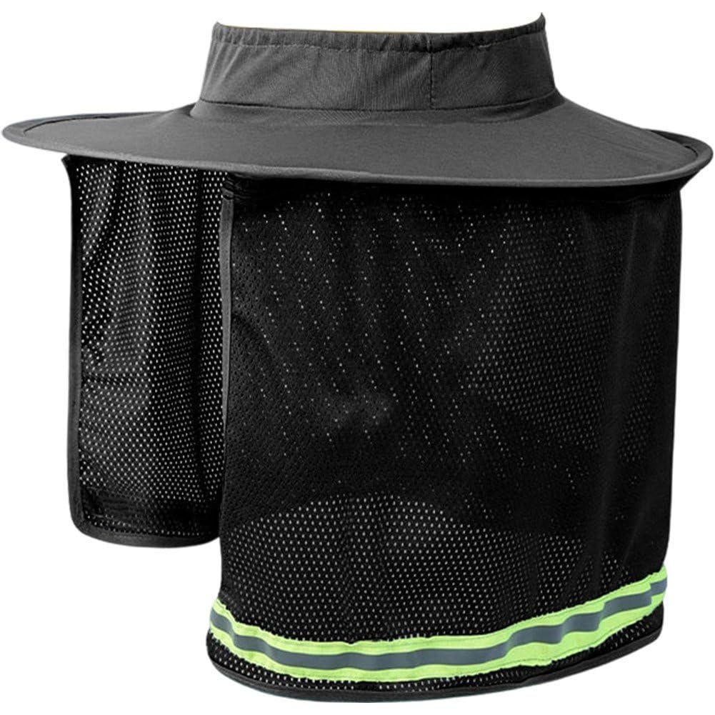 Luxylei Hard Hat Neck Shade Sun Shield Hi-vis Reflective Mesh Hardhat Sun Visor Protector Breathable Cooling Safety Helmet Neck Cover
