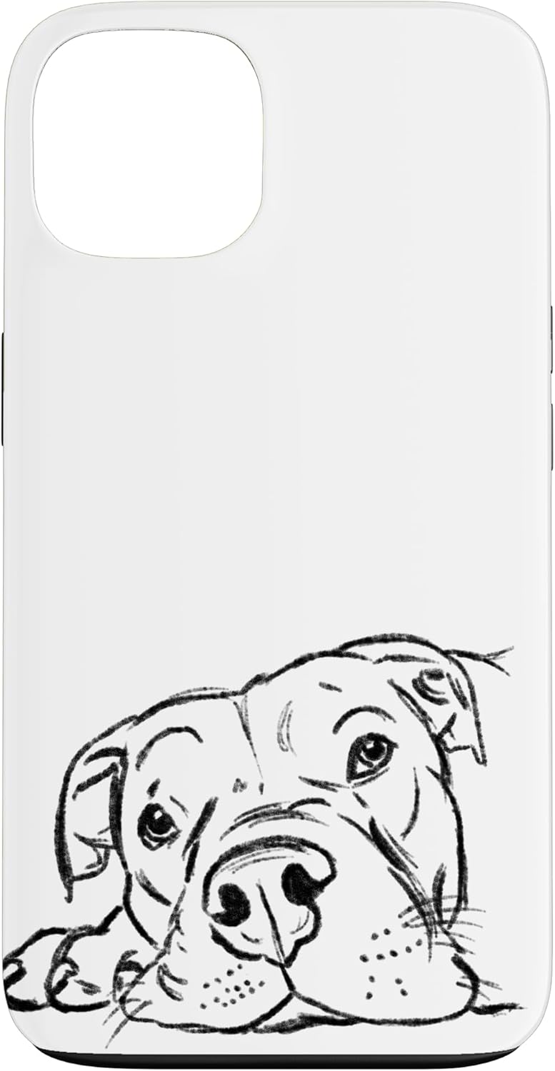 Pit Bull Drawing, Pittie Drawing, Pit Bull Sketch, Bulldog Case for iPhone 11 Pro