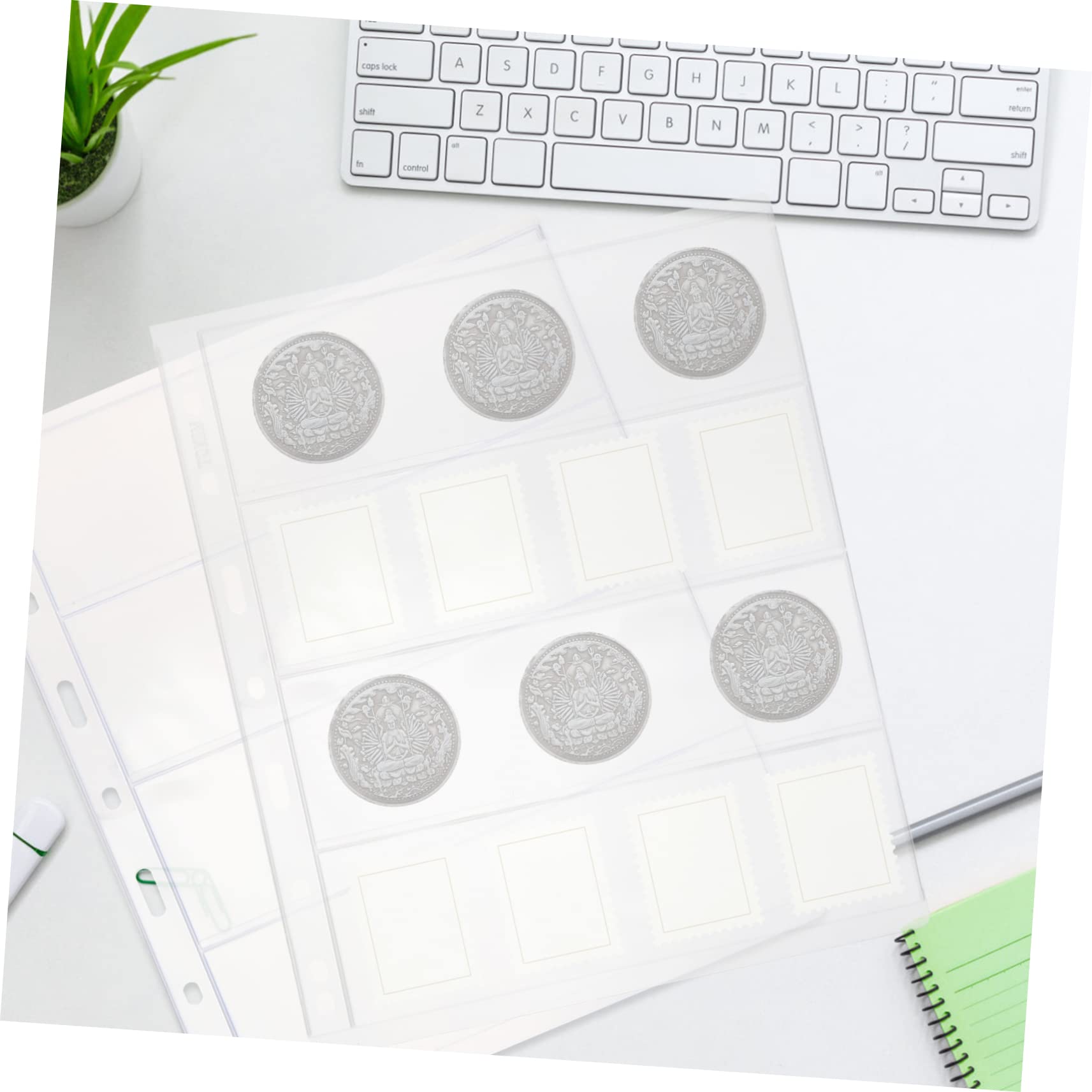 Album de Timbres 20 Feuilles PVC pour Collection et Rangement
