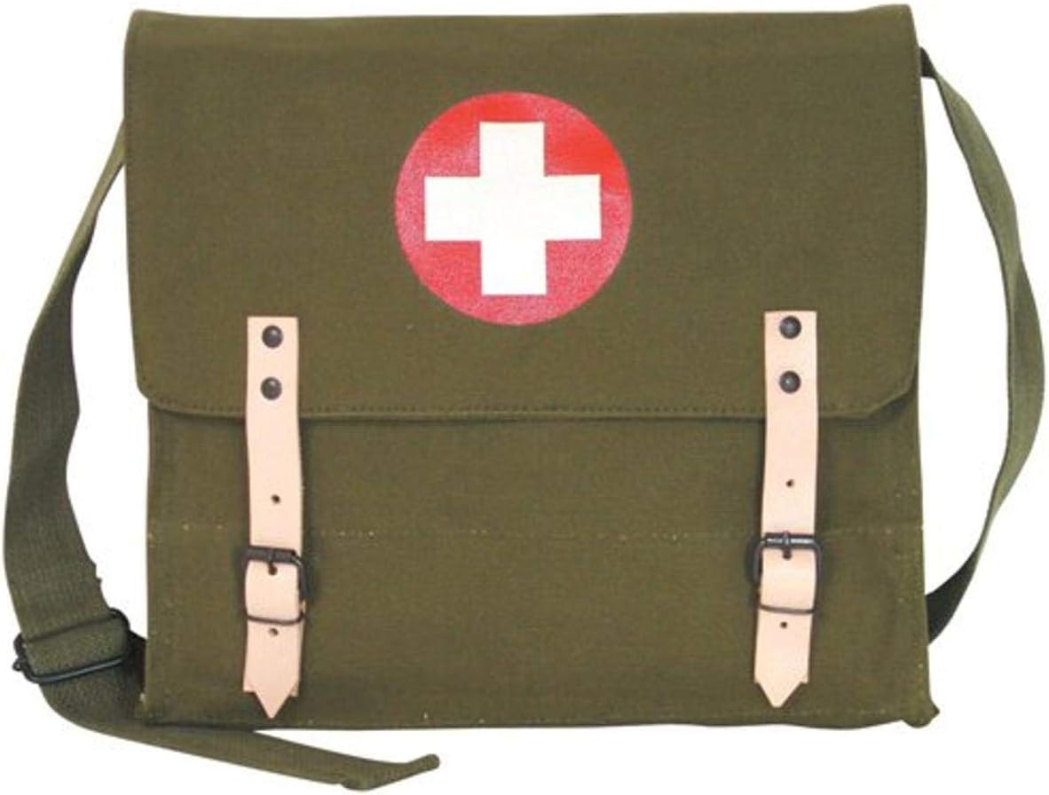 Fox Outdoor Products German Medic Bag without Contents - Durable Tactical Empty 12.5" x 10.25" with Adjustable Shoulder Strap