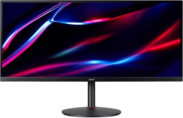 Acer Nitro XV340CKP 34 Inch Ultra-Wide Quad HD Gaming Monitor (IPS Panel, FreeSync, 144 Hz, 1 ms, HDR Ready, DP, HDMI, Height Adjustable, Black)