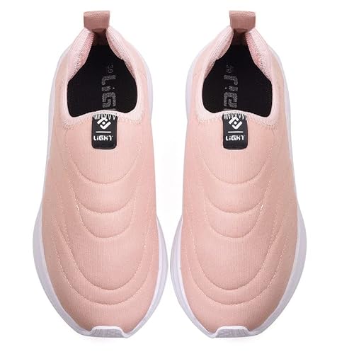 Tenis Infantil Meninas Calce Facil Leve Tipo Meia + Oculos Relogio Cor:Rosa;Tamanho:28
