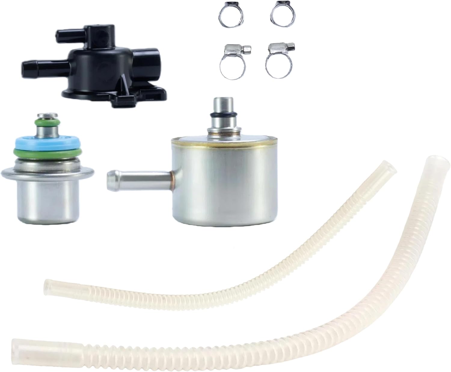 Fuel Pressure Regulator w/Housing & Fuel Filter for Harley Davidson Softail/Touring/Electra Glide/Road king/Road Glide EFI models FLSTC FLSTF FLSTN FLSTS FXST (01-07) #27408-01,61001-01,62373-01