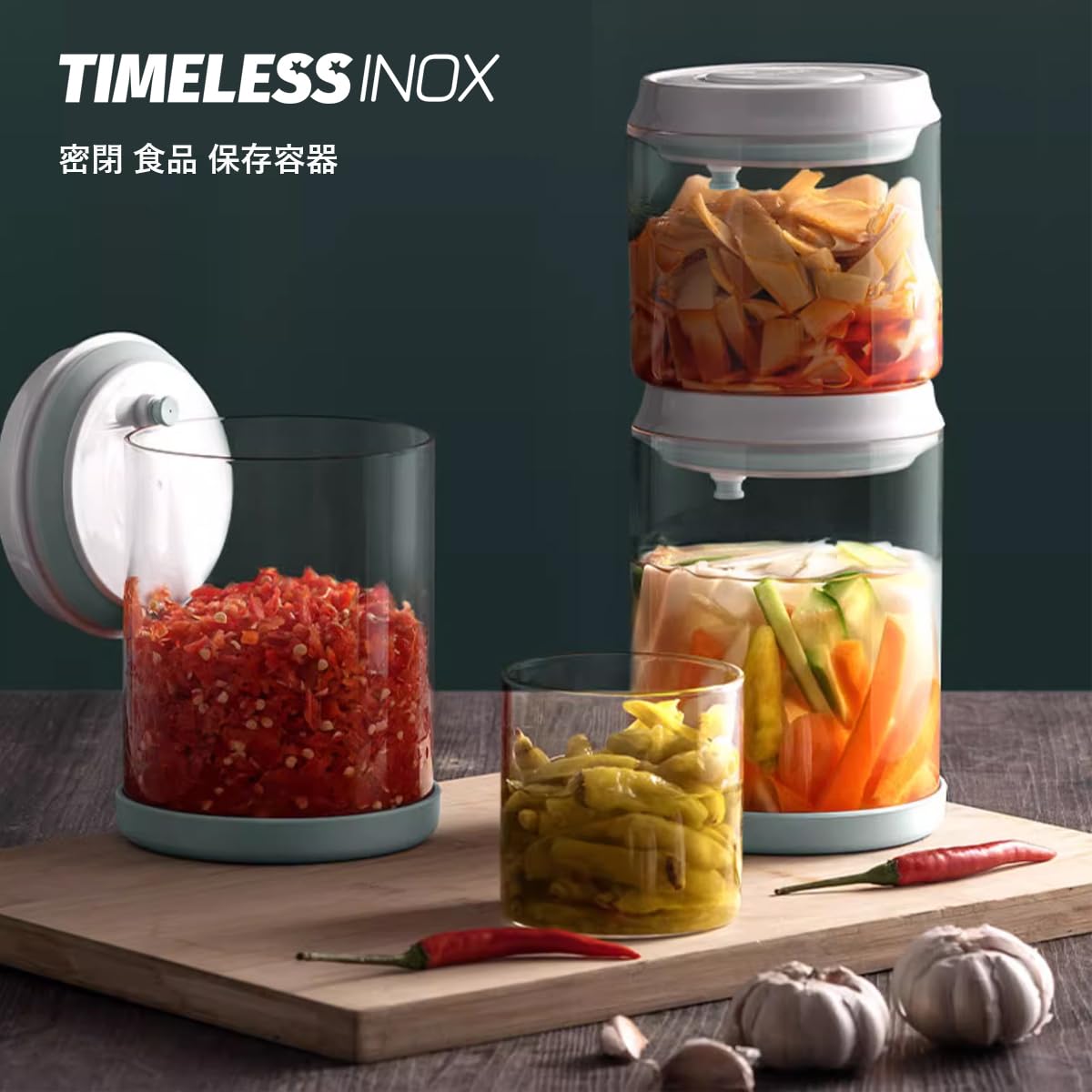 Amazon｜TIMELESSINOX 梅酒瓶 果実酒びん ピクルス 容器 1200ml フード