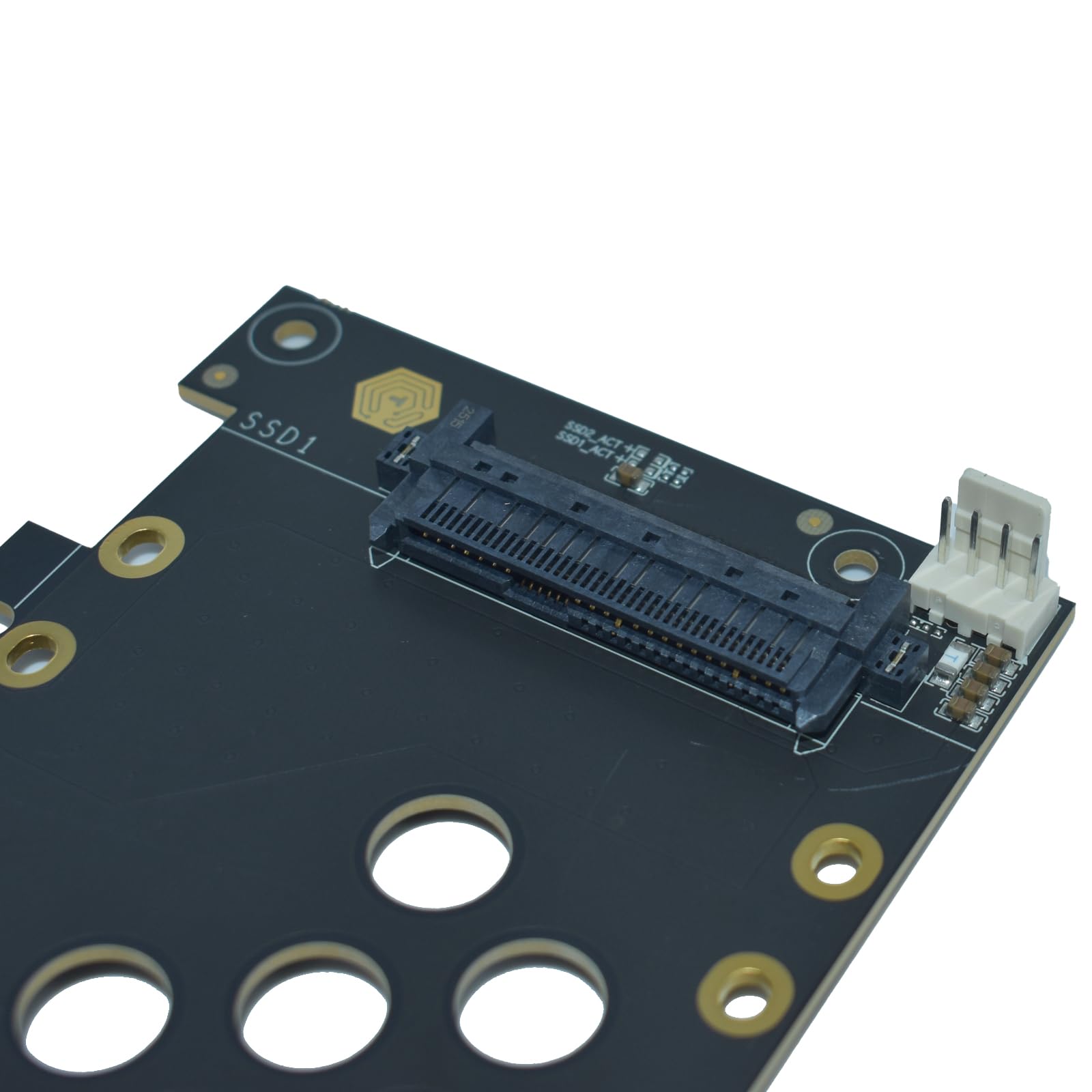 PCIe 5.0 x8 to Dual U.2 SFF-8639 NVMe SSD Adapter Card