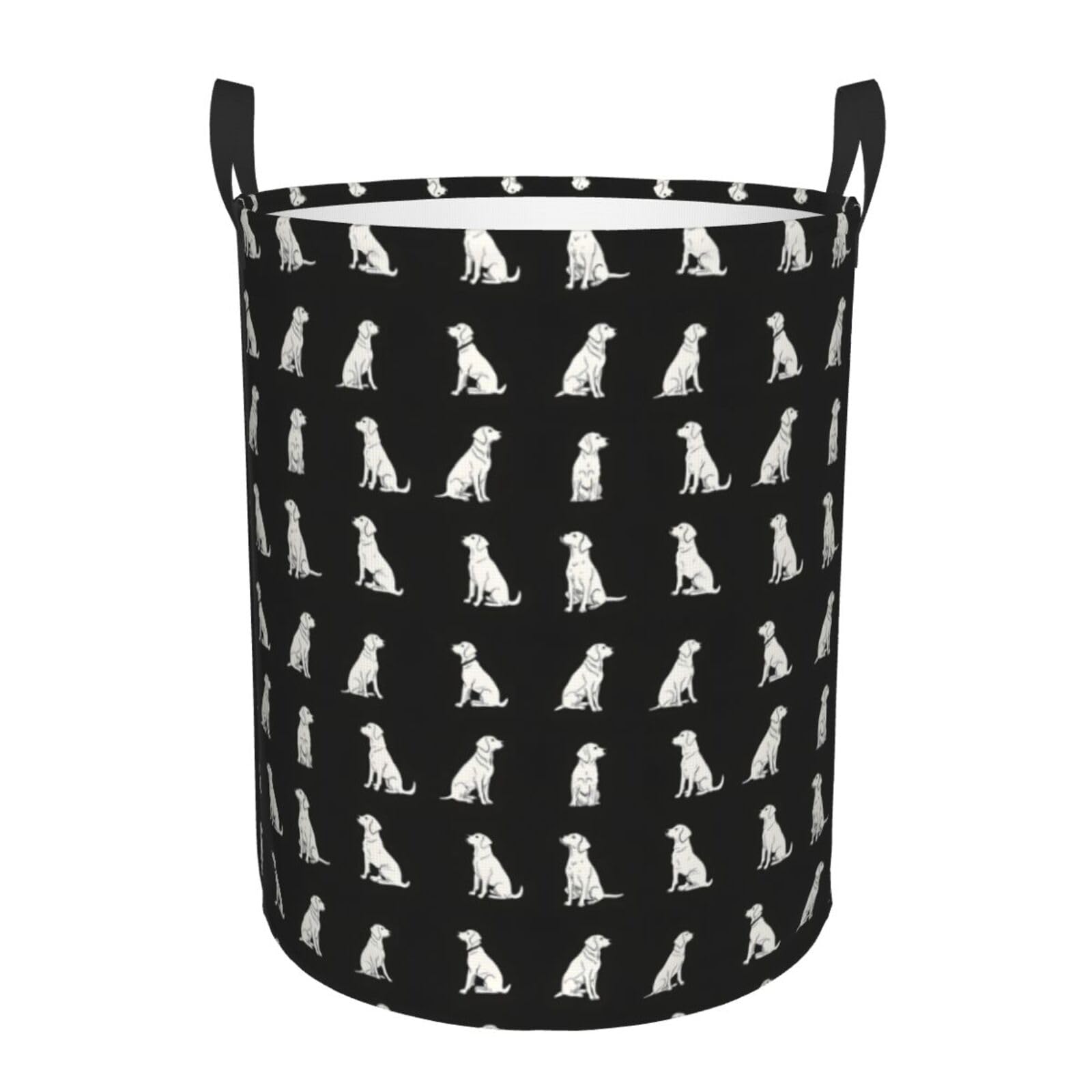 Cute Labrador Dog Print Laundry Basket, Laundry Hamper for Bedroom Apartment College Dorm Room Essentials, Dirty Clothes Hamper for Decor Aesthetic