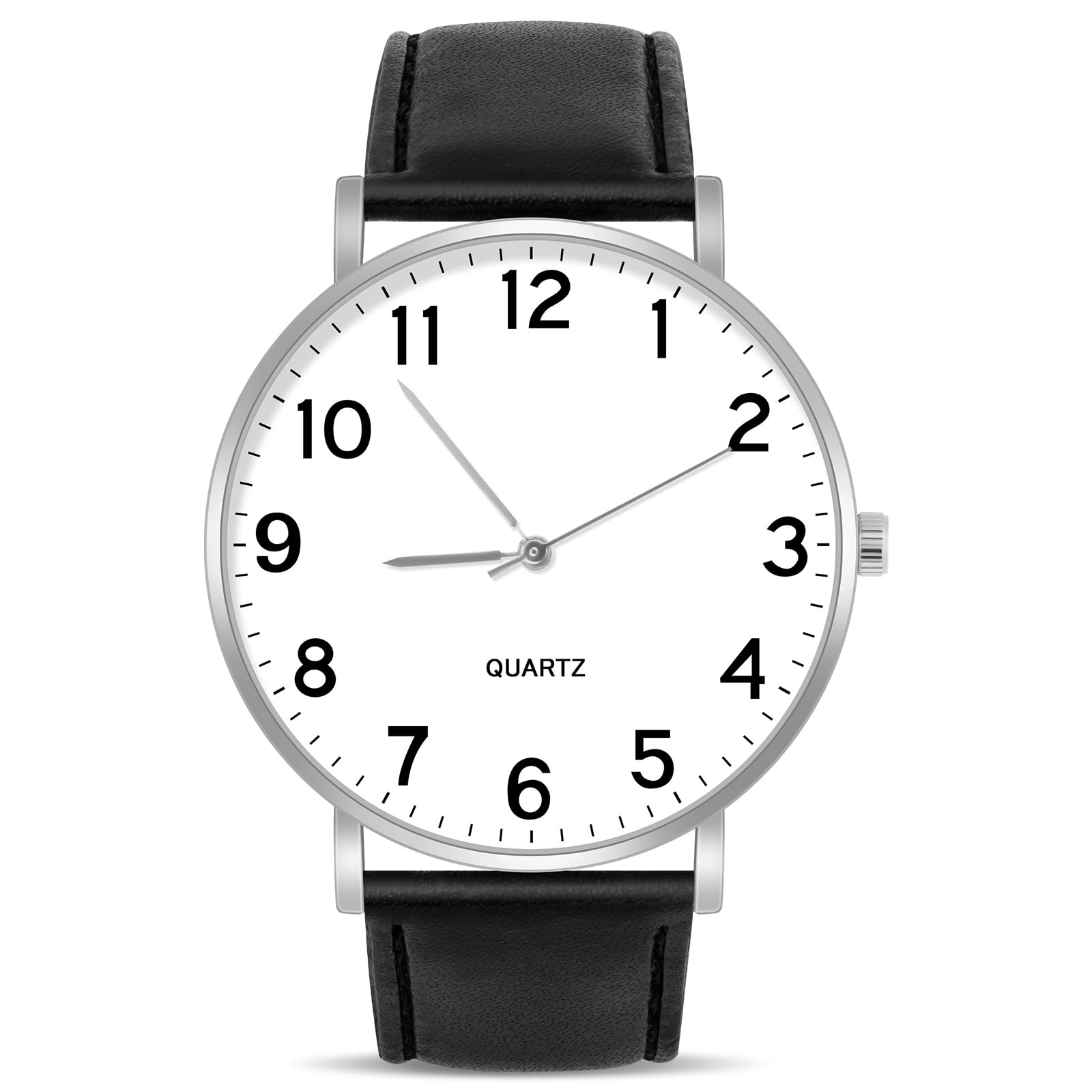 OFFCUP Reloj de Hombre, Relojes de Cuarzo Analógico para Hombres Negocios Casual, Reloj Formal para Hombre de Cuero Clásico y Elegante, Esfera Grande
