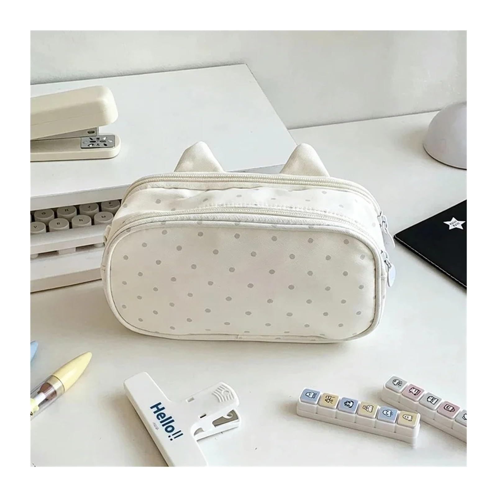 Astuccio trasparente con orecchie di gatto for studenti