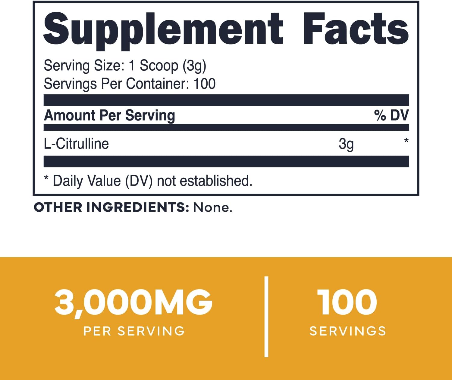 Type Zero L-Citrulline Base Powder, 3,000mg Per Serving - 100 Servings - Image 2