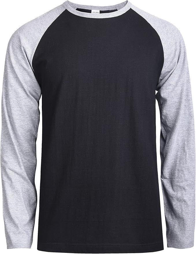 Image of Men's Henley Shirts Raglan Long Sleeve Casual Slim Fit Lightweight Fashion T-Shirts