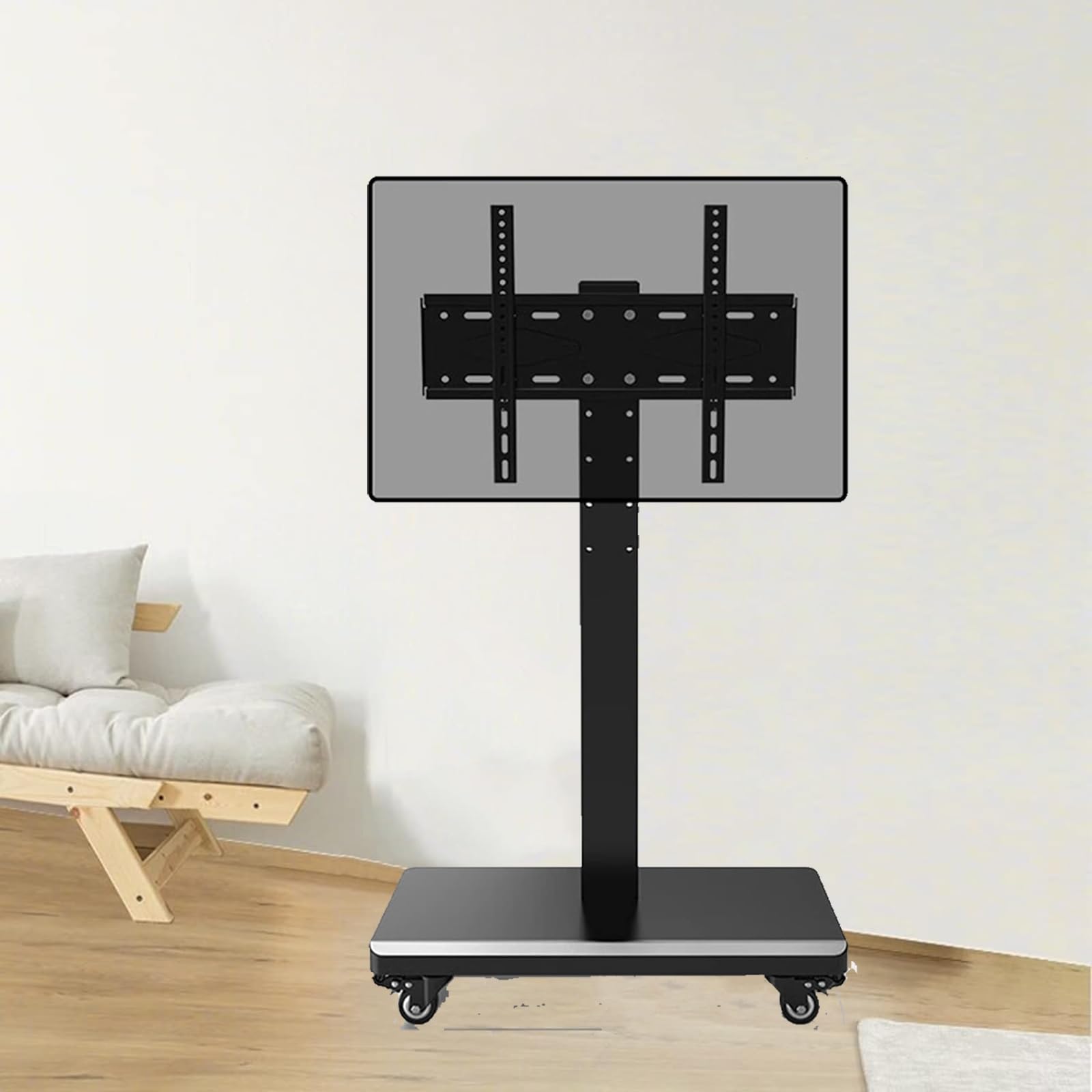 Support de sol pour téléviseur 32-65 pouces avec étagère de rangement intégrée