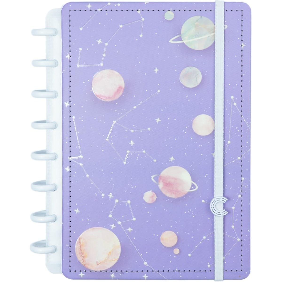 NOVITATE INDUSTRIA E COMERCIO DE ARTIGOS DE PAPELARIA E MATERIAL DE ESCRITORIO LTDA Cuaderno inteligente, grande, galaxia morada de Gocase, 215 x 280 mm, 80 hojas, cuaderno inteligente