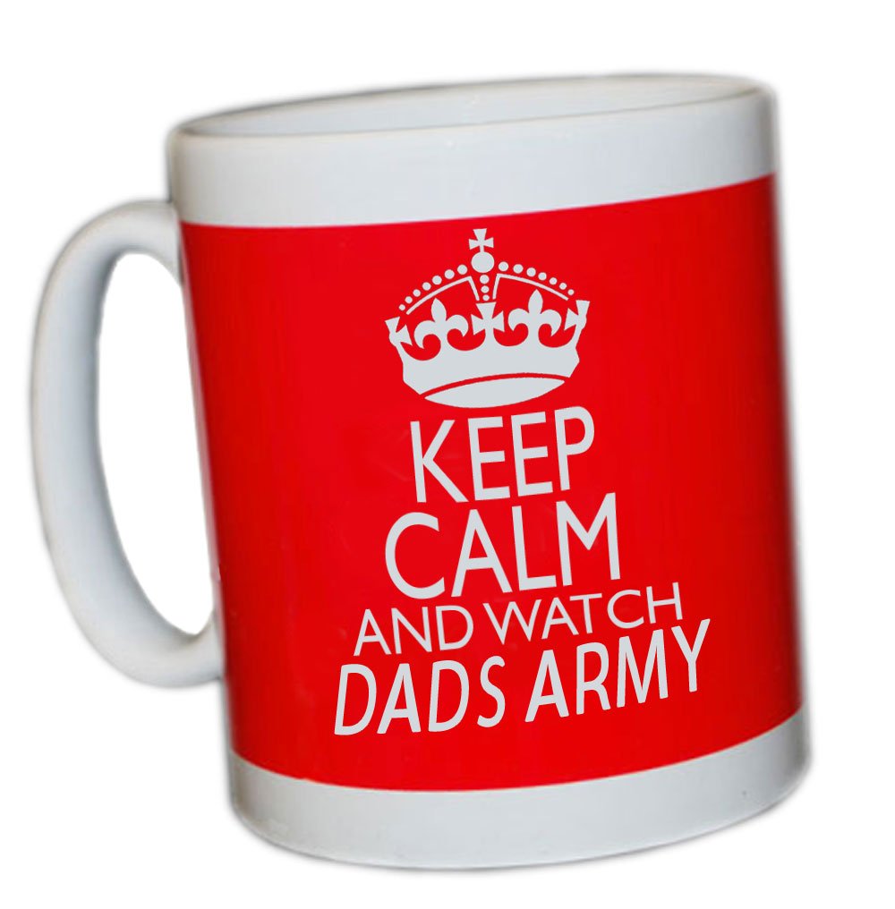 KEEP CALM AND WATCH DADS ARMY (RED) MUG