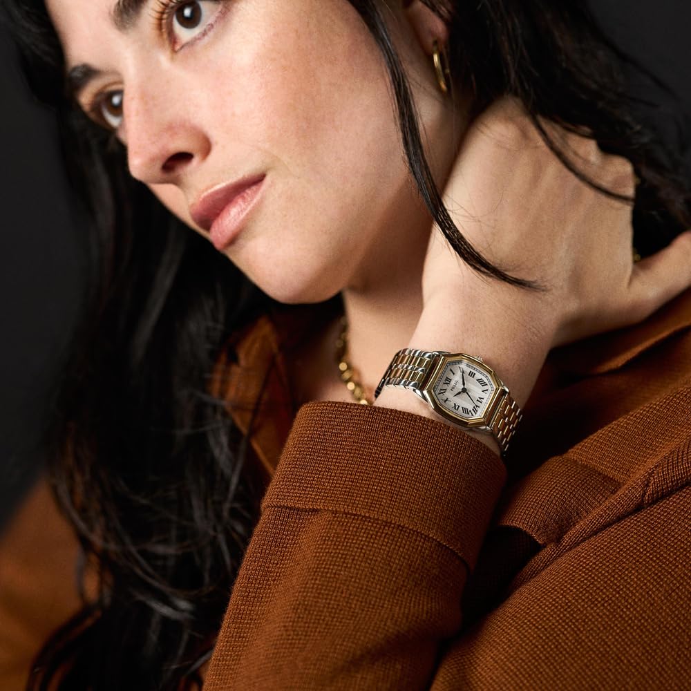 FOSSIL Harlow Uhr für Damen, Quarz-Dreizeigerwerk mit Edelstahl- oder Lederarmband