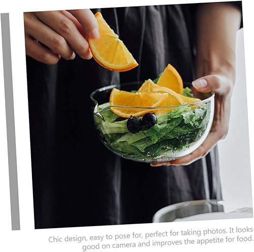 Miniatura 7 de Luxshiny Tazón de mezcla de vidrio de 2 piezas con boquilla, cuenco de salsa de vidrio pequeños cuencos para hornear para cocina restaurante