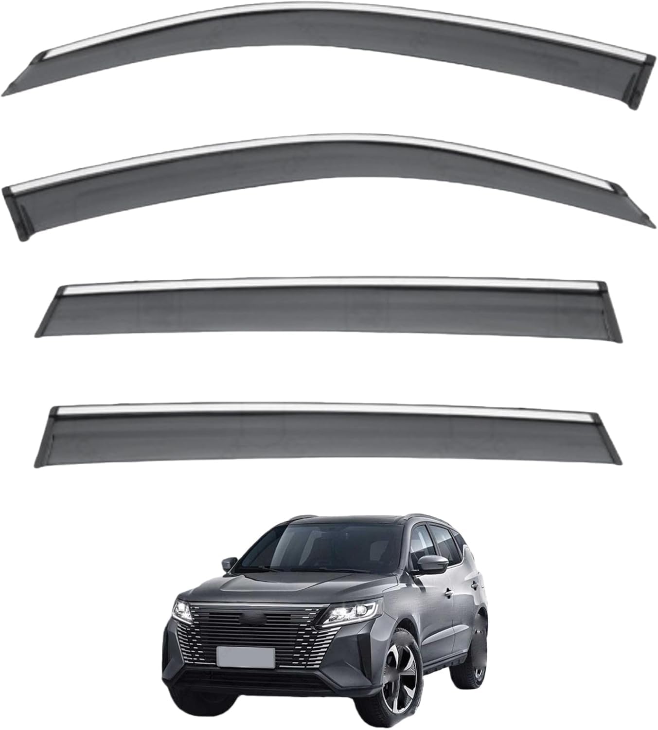 Acwyahso Rain Guards Wind Deflectors for KMC SR5 MK1 2024-2026, 4Pcs Vent Visors, Allows Fresh Air & Keeps Rain Out, No-Drill Install