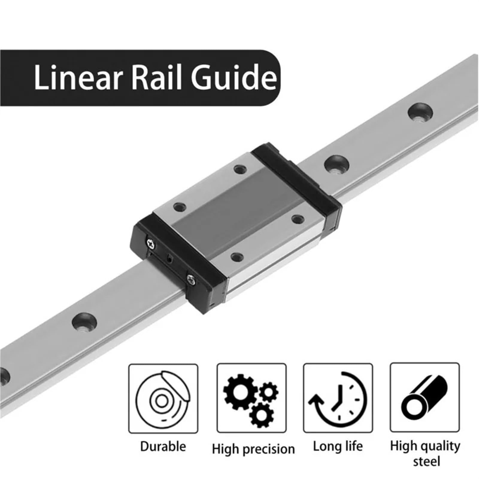 Linear Guide Rail 2pcs MGN9H MGN12H Length From 250 To 1000mm Miniature ...