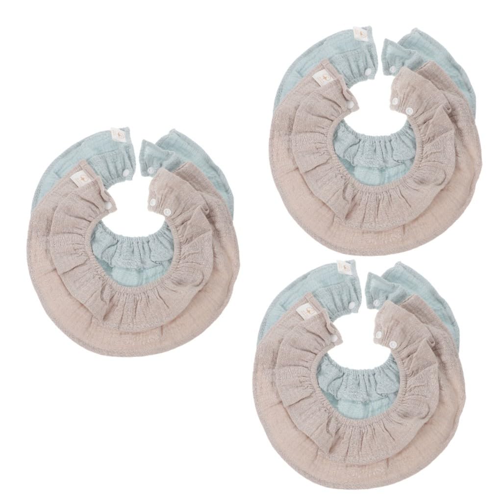 ibasenice 6pièces Bavoirs Coton Absorbants Pour De Bavoirs Pour Dentition Confortables Et Pour Nourrissons
