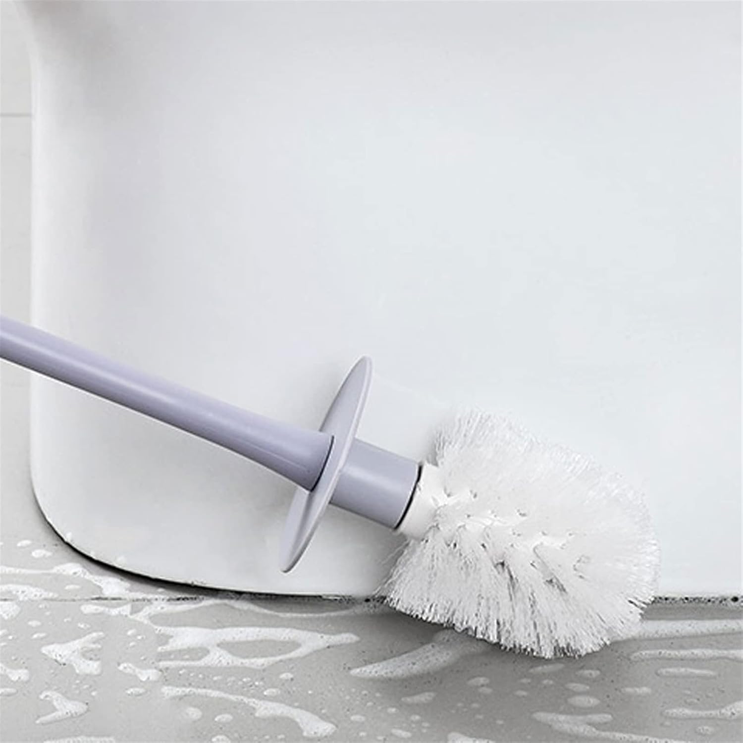 Toilet Brush Holder Toilet Brush and Holder,Toilet Bowl Cleaning Brush Set,Bathroom Wall-mounted Toilet Brush with Base Long Handle Cleaning Brush and Storage Toilet Brush Holders(D)