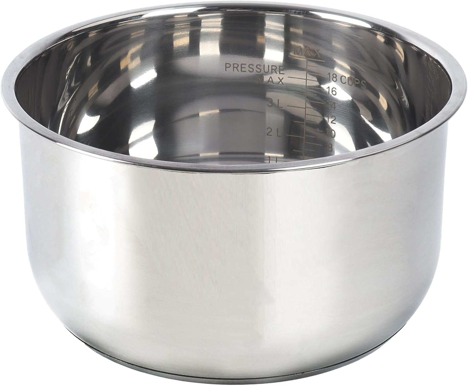 Stainless Steel Inner Pot Compatible with Ninja Foodi 6.5Qt, Food Grade 304 Replacement Insert Liner, Thick Bottom Even Heating Non-Toxic Pressure Cooker Accessory