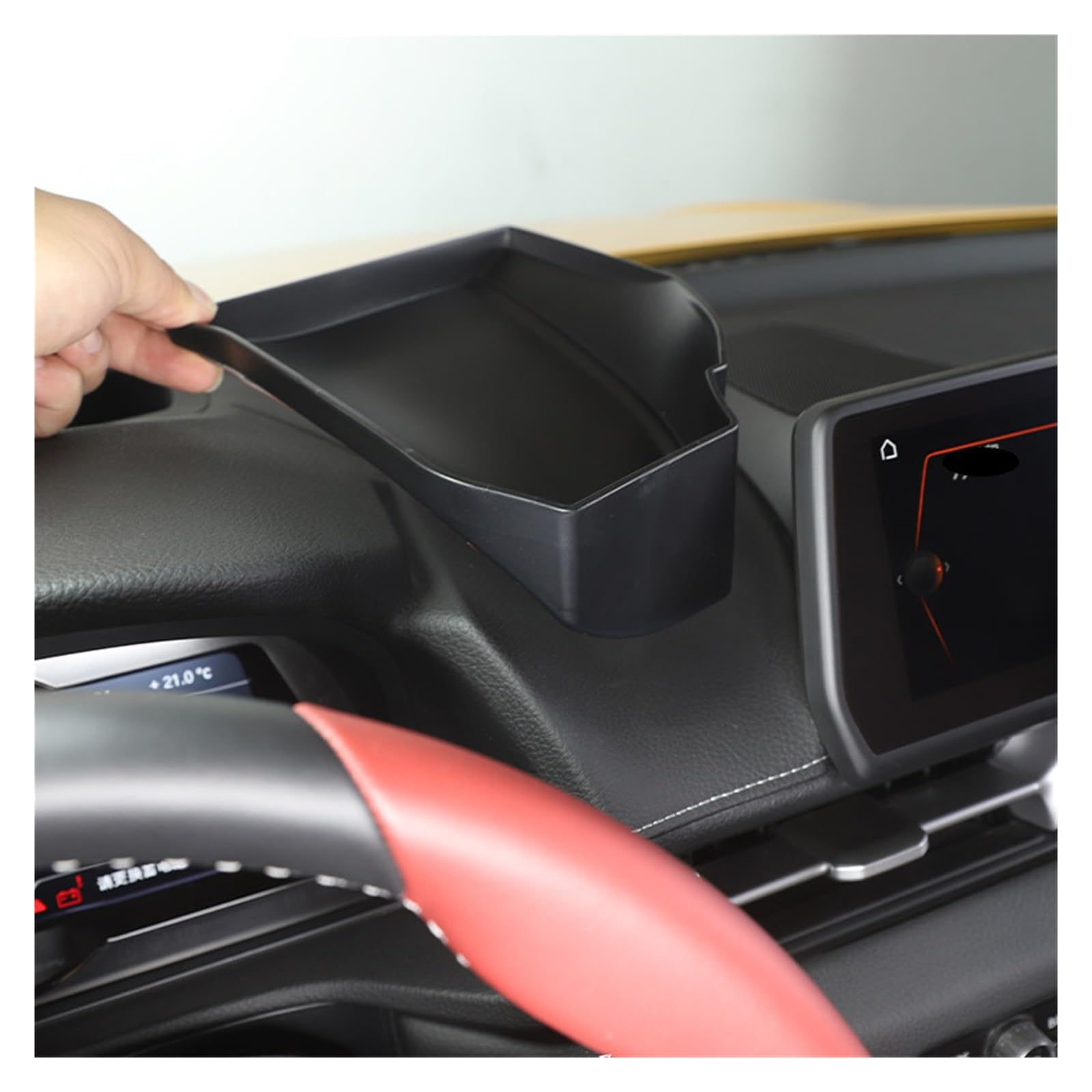 Kompatybilny z Toyota GR Supra MK5 A90 2019-2022 ABS czarny schowek na deskę rozdzielczą samochodu wielofunkcyjne pudełko na telefon akcesoria samochodowe