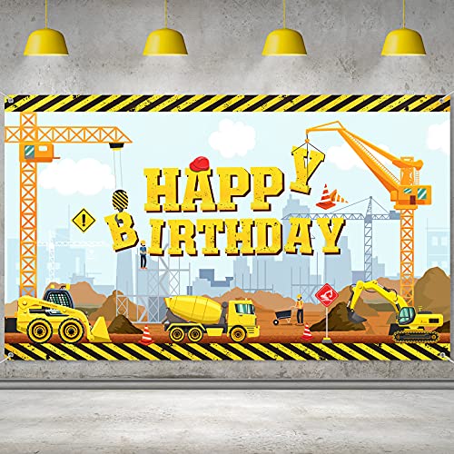 Toile de fond Happy Birthday motif pelleteuse au rendu graphique impeccable