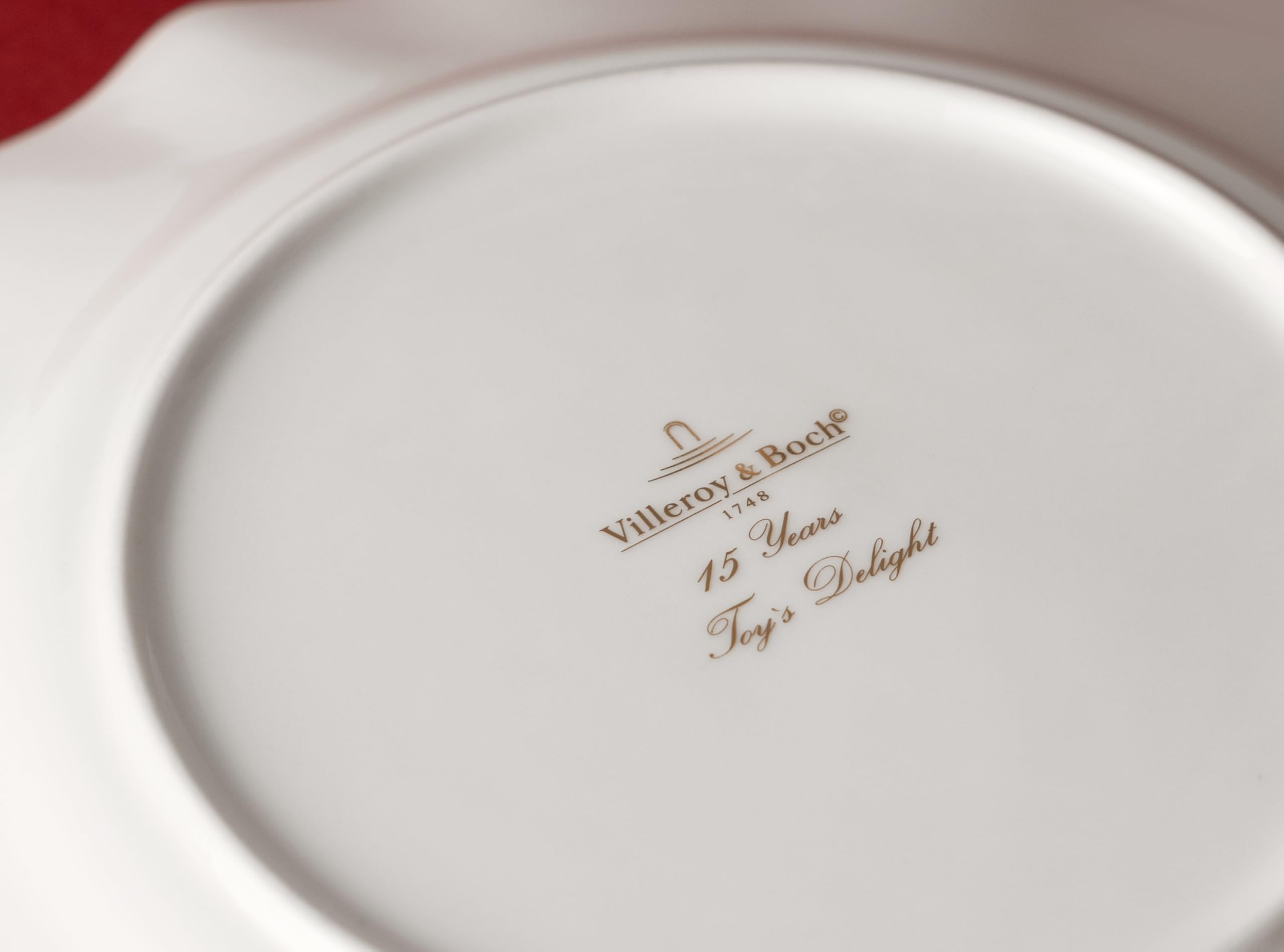 Villeroy & Boch - Toy's Delight jubileuszowy zestaw talerzy 4 szt. kolorowy, Boże Narodzenie, zestaw talerzy dla 4 os., talerz obiadowy, talerz śniadaniowy, motyw świąteczny, porcelana Premium