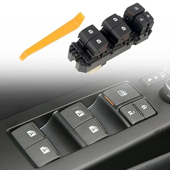 HIGH FLYING for Toyota Tacoma 2016-2023 Car Interior Auto Up/Down Blue LED Lighted Switch Lift Panel, Power Window Switches Control 1PC Limited/TRD Off Road/TRD Sport/Pro, Master Switch