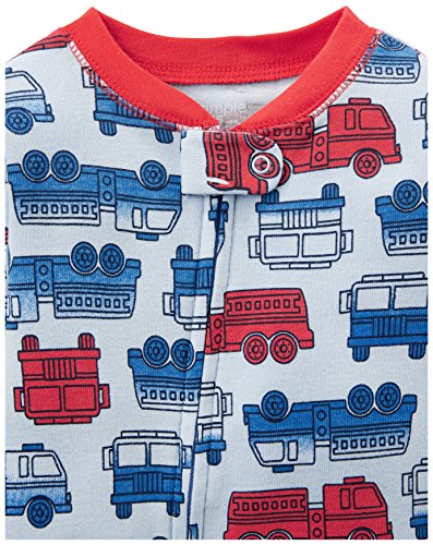Simple Joys By Carter's Baby Boys' Snug-Fit Footed Cotton Pajamas, Pack Of 3, Dinosaur/Firetruck/Animal, 18 Months #TOP1