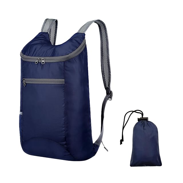 Hiking Backpack Water-repellent Outdoor Backpack Camping Backpack for Men Women Hiking Daypack Foldable Backpack blue