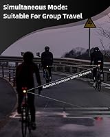 Vista 3 de ROCKBROS Luz trasera para bicicleta, luz trasera inteligente con detección de freno, luces LED para bicicleta, tipo C USB recargable, IPX6